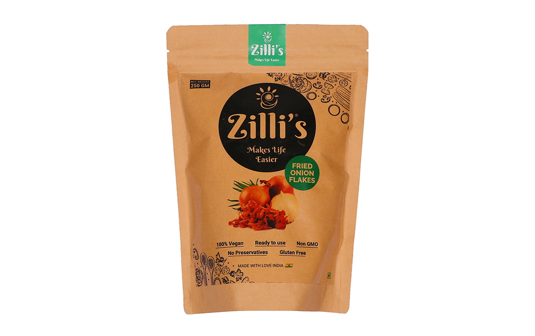 Zilli's Fried Onion Flakes    Pack  250 grams